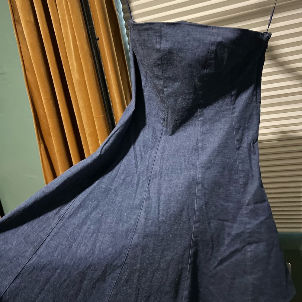 Denim Strapless Mini Dress
